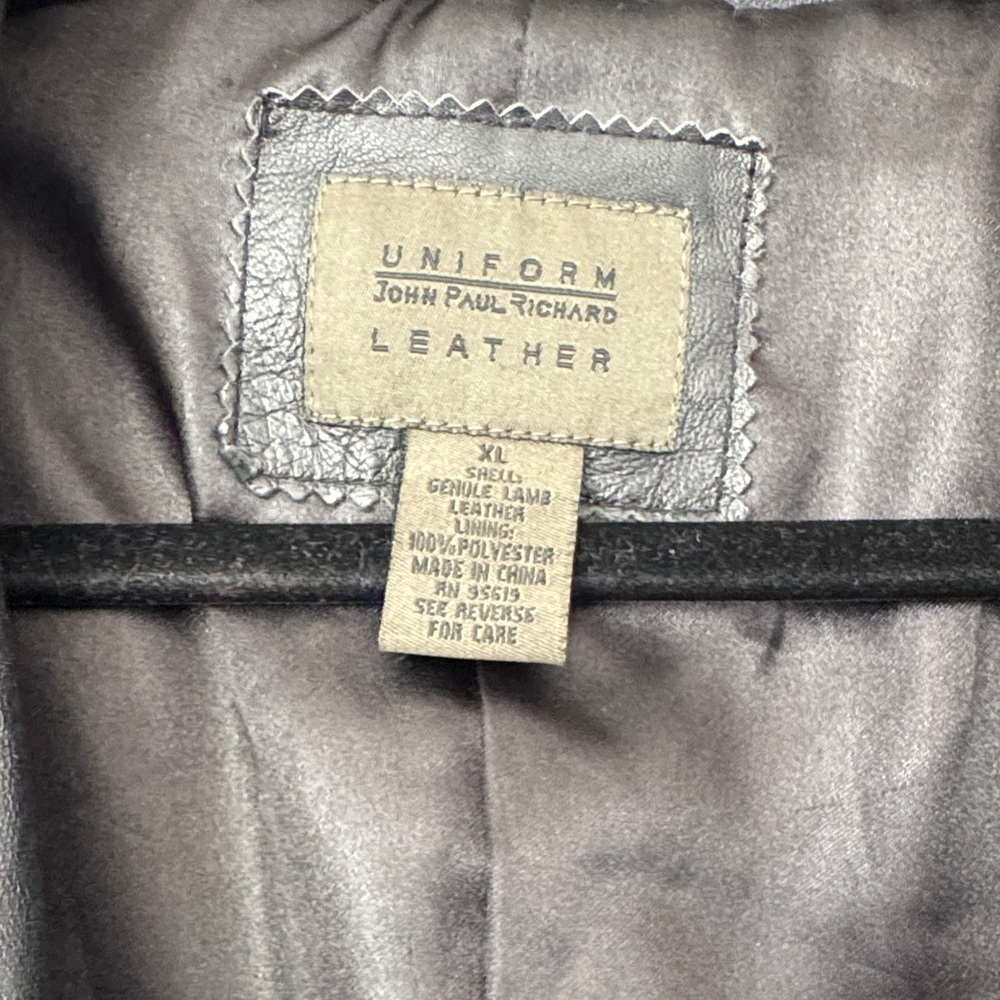 Black Lamb’s Leather Blazer with Studs - Picture 2 of 16